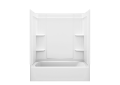 Sterling 71320110-0 60 inch x 32 inch x 75 inch Ensemble Medley Series Bath/Shower with Left Hand Drain - White