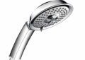 Hansgrohe 28548001 Raindance C 100 AIR 3-Jet Hand Shower, 2.5 gpm Flow Rate, 3 Sprays, 4-5/8 in Dia Head, 1/2 in Connection