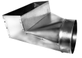 Southwark 24R-2-1/4x14-7-26 2-1/4 inch x 14 inch - 7 inch 26 Gauge Warm Air 90 Degree Register Boot