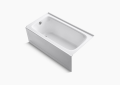 Kohler 1150-LA-0 60 inch x 32 inch Bancroft Series Alcove Bath Tub with Left-Hand Drain - White