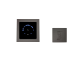 THERMASOL® MTMR-SVSQ-BN MicroTouch Series Modern Steam Shower Kit, LED Display, Square Panel, Black Nickel, Domestic