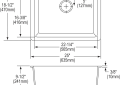 Elkay® ELGU2522GS0 Quartz Classic® Traditional Kitchen Sink, Graystone, Rectangle Shape, 22-5/16 in L x 16-7/16 in W Bowl x 9-1/2 in D Bowl, 24-5/8 in L x 18-1/2 in W x 9-1/2 in H, Under Mounting