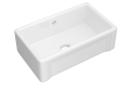 ROHL RC3017WH Original Egerton Casement Edge Front Single Bowl Farmhouse Apron Front Fireclay Kitchen Sink - White
