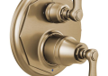 Brizo® T75P560-GL Pressure Balance Valve With Integrated 3-Function Diverter Trim, 5 gpm Valve, Luxe Gold