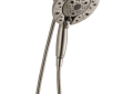 Brizo® 86220-NK Hydrati® Traditional Round 2-in-1 Shower, 6-7/8 in Dia Shower Head, 1.75 gpm Flow Rate, Full Body/Full Body With Massage/H2OKinetic®/Massage/Pause Spray, Luxe Nickel, Import