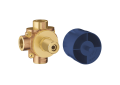 GROHE 29901000 Concetto Diverter Rough-In Valve With 1/2 in NPT Plasterguard, 1/2 in FNPT Inlet x 1/2 in FNPT Outlet, 2 Ways, Brass Body, Import
