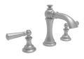 Newport Brass® 2450/15S Model 2450 Widespread Lavatory Faucet, Sutton, 1.2 gpm Flow Rate, 4-1/8 in H Spout, 8 to 20 in Center, PVD Satin Nickel, 2 Handles, Pop-Up Drain