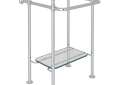 ROHL RW2231APC Finished Brass Wash Stand with Glass Shelf - Polished Chrome