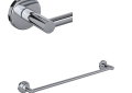 ROHL LO1/24PN Lombardia Wall Mount 24 Inch Single Towel Bar - Polished Chrome