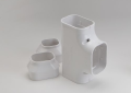 Rectorseal 86115 Slimduct ST-100-W 3-3/4 inch PVC Lineset Cover Tee - White