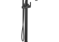 Moen® S3105BL Floor Mount Tub Filler Faucet, Doux™, 1.75 gpm, Matte Black, 1 Handle, Domestic