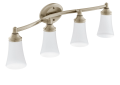 Moen® YB2864BN 4-Globe Bath Light, Eva®, 120 VAC, Brushed Nickel, Import