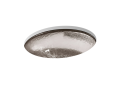 Kohler® 2741-TG3 Whist® Bathroom Sink, Oval Shape, 19 in W x 16-1/8 in D x 5-3/8 in H, Undermount Mounting, Glass, Translucent Doe