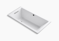 Kohler K-1167-GH-0 Underscore(R) 60" x 30" Drop-In Heated BubbleMassage(TM) Air Bath - White