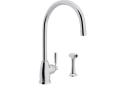 ROHL U.4846LS-APC-2 Holborn Kitchen Faucet With Side Spray - Polished Chrome