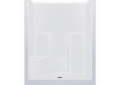 AQUATIC 1603STS 60 x 36 AcrylX Alcove Right-Seat , Center Drain One-Piece Shower in White