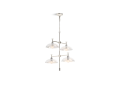 Kohler® 31773-CH04-SNL Shaded Chandelier, (4) Lamp, 120 V AC, Polished Nickel Housing
