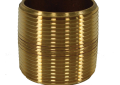 Jones Stephens™ N30000 Pipe Nipple, 2-1/2 in x Close L, Brass