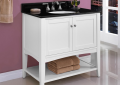 Fairmont 1512-VH36 Shaker Americana 36" Open Shelf Vanity - Polar White