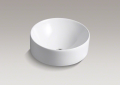 Kohler 14800-0 Vox (R) Round Vessel Round Above-counter Bathroom Sink