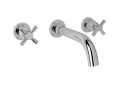 ROHL U.3322X-APC/TO-2 Holborn Wall Mount Widespread Bathroom Faucet - Polished Chrome