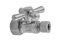Jaclo® 622-ULB 622 Quarter Turn Straight Pattern Supply Valve, 5/8 x 3/8 in Nominal, Compression End Style, Unlacquered Brass