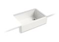 Kohler® 5827-FF Whitehaven® Self-Trimming Kitchen Sink With Tall apron, Rectangular Shape, 32-11/16 in W x 21-9/16 in D x 9-5/8 in H, Reinforced Base Mount, Enameled Cast Iron, Sea Salt™