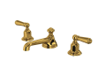 ROHL U.3705L-ULB-2 Edwardian Low Level Spout Widespread Bathroom Faucet - Unlacquered Brass