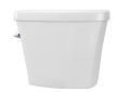 Gerber® GAH28890 Toilet Tank, Avalanche®/Elite™, 1.28 gpf, 3 in Right Hand Lever Flush, White, Import