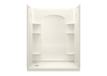 Sterling 72180110-96 60 inch x 32 inch x 74-1/2 inch Ensemble Series Shower with Left-Hand Drain - Biscuit
