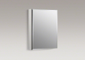 Kohler K-CB-CLC2026FS 20 inch x 26 inch Aluminum Single-Door Medicine Cabinet with Mirrored Door