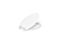 Kohler® 7671-0 Cachet® Toilet Seat With Grip-Tight, Elongated Bowl, Closed Front, Plastic, White, Slow Close Hinge