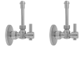 Jaclo® 621-62-MBK 1/4 Turn Angle Pattern Complete Faucet Supply Kit With Standard Cross Handle, 6 Pieces, Brass, Domestic