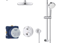 GROHE 34745000 34745_0 Grohtherm® Shower Set With Tempesta® 210 Shower Head, 1.75 gpm Flow Rate, 59 in L Hose