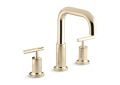 Kohler® T14428-4-AF Purist Deck-Mount Tub Faucet, Vibrant French Gold, 2 Handles