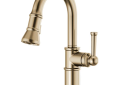Brizo® DIAMOND™ Seal 63925LF-GL Artesso® Seal Prep Kitchen Faucet, 1.8 gpm Flow Rate, Luxe Gold, 1 Handles, Function: Traditional, Domestic