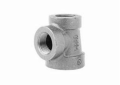 2 X 1-1/4 Inch Black Cast Iron Tee