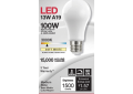 SATCO® S12434 TRIAC Dimmable LED Lamp, 13.5 W, 100 W Incandescent Equivalent, E26 Medium LED Lamp, A19 Shape, 1500 Lumens