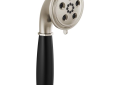 Brizo® RP81079NKBL Rook™ Hand Held Shower, 3 in Dia 3 Shower Head, 2 gpm Flow Rate, 60 to 82 in L Hose, 1/2-14 NPSM Connection, Luxe Nickel/Matte Black, Import