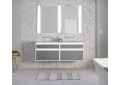 Robern® VP30H1D21T12S77 Vanity, Profiles™, 7-1/2 in OAH x 30 in OAW x 21-7/8 in OAD, Wall Mount, Polished Nickel Frame/Satin Bronze Glass Cabinet, Domestic