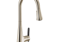Moen® S7235NL Sinema™ Pulldown Kitchen Faucet, 1.5 gpm Flow Rate, Polished Nickel, 1 Handles, 1 Faucet Holes, Function: Traditional, Domestic