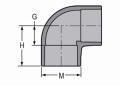 3 Inch Schedule 80 CPVC 90 Degree Elbow