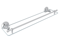 Rohl A1480APC Wall Mount 24 Inch Glass Vanity Shelf - Polished Chrome