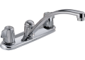 Delta 2100LF Classic Two Handle Kitchen Faucet - Chrome