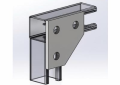 Empire 9012FFZ Corner Gusset, 3 Holes, 3-1/2 in W x 1/4 in THK