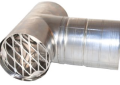 Z-Flex 2SVSTTF04 4 inch Stainless Steel Gas Vent Termination Tee