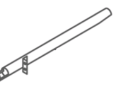 Utica 550002261 Gas Burner Tube with Bracket
