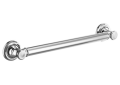 Brizo® 69410-PC Round Traditional Decorative Grab Bar, 18 in L x 1-1/4 in Dia, Polished Chrome, Metal, Import