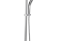 DELTA® 51799-PR Universal Handshower With H2Okinetic® Technology, 3-Setting Shower Head, 1.75 gpm Flow Rate, 60 to 82 in L Hose, NPSM Connection, Lumicoat™ Polished Chrome, Import