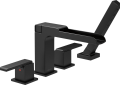 DELTA® T4768-BL Roman Tub Trim, Ara™, 1.75 gpm Flow Rate, 10 to 16 in Center, Matte Black, 2 Handles, Function: Traditional, Domestic